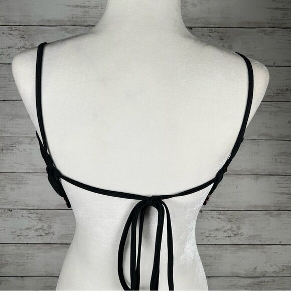 Fashion Nova Black Embroidered Bohemian Cropped Tie Wrapped Bustier NWT XL - Picture 6 of 9